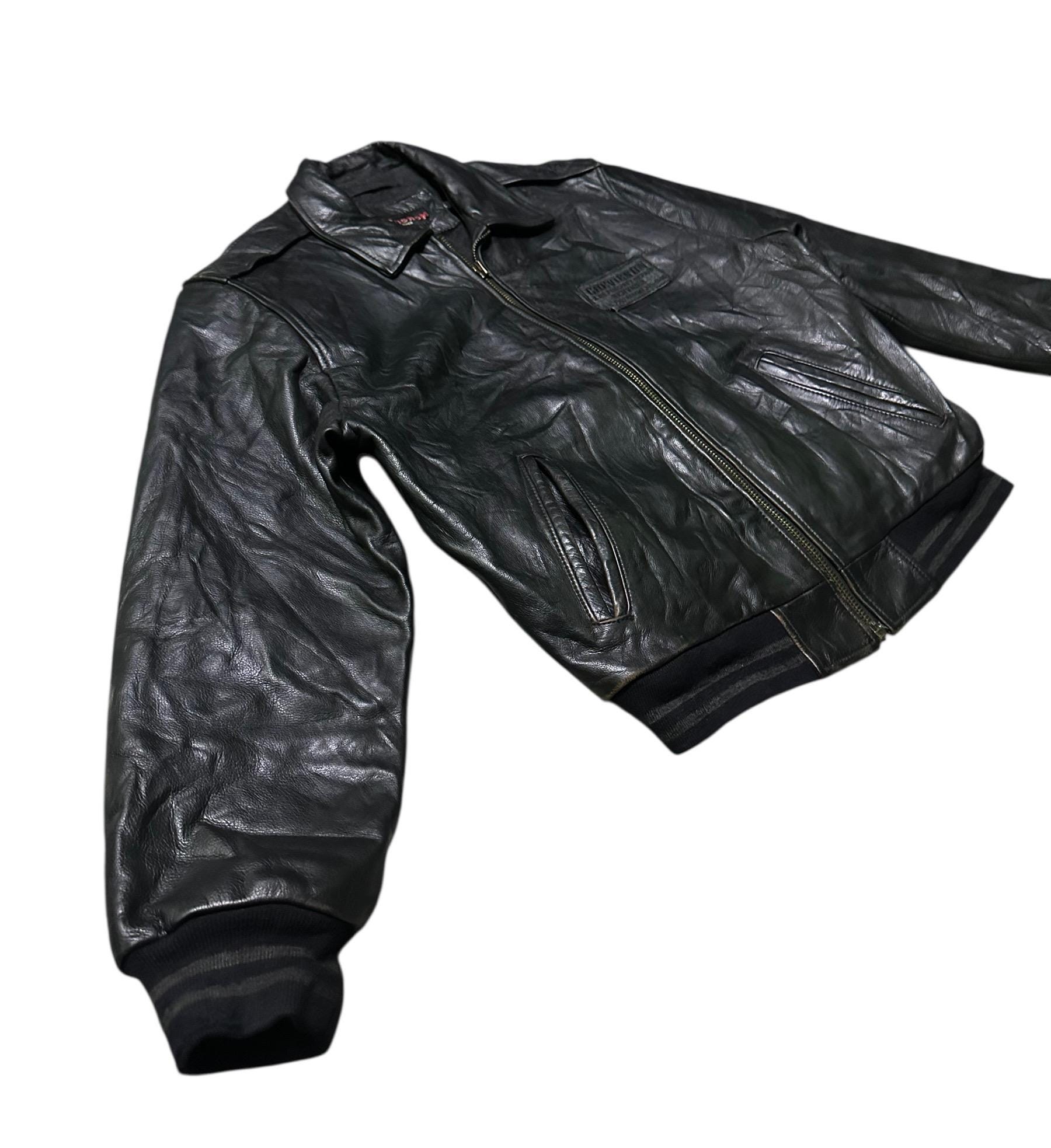 90s 本革 CHEVIGNON Leather jacket Vintage 90s Chevignon Leather Jacket - Etsy