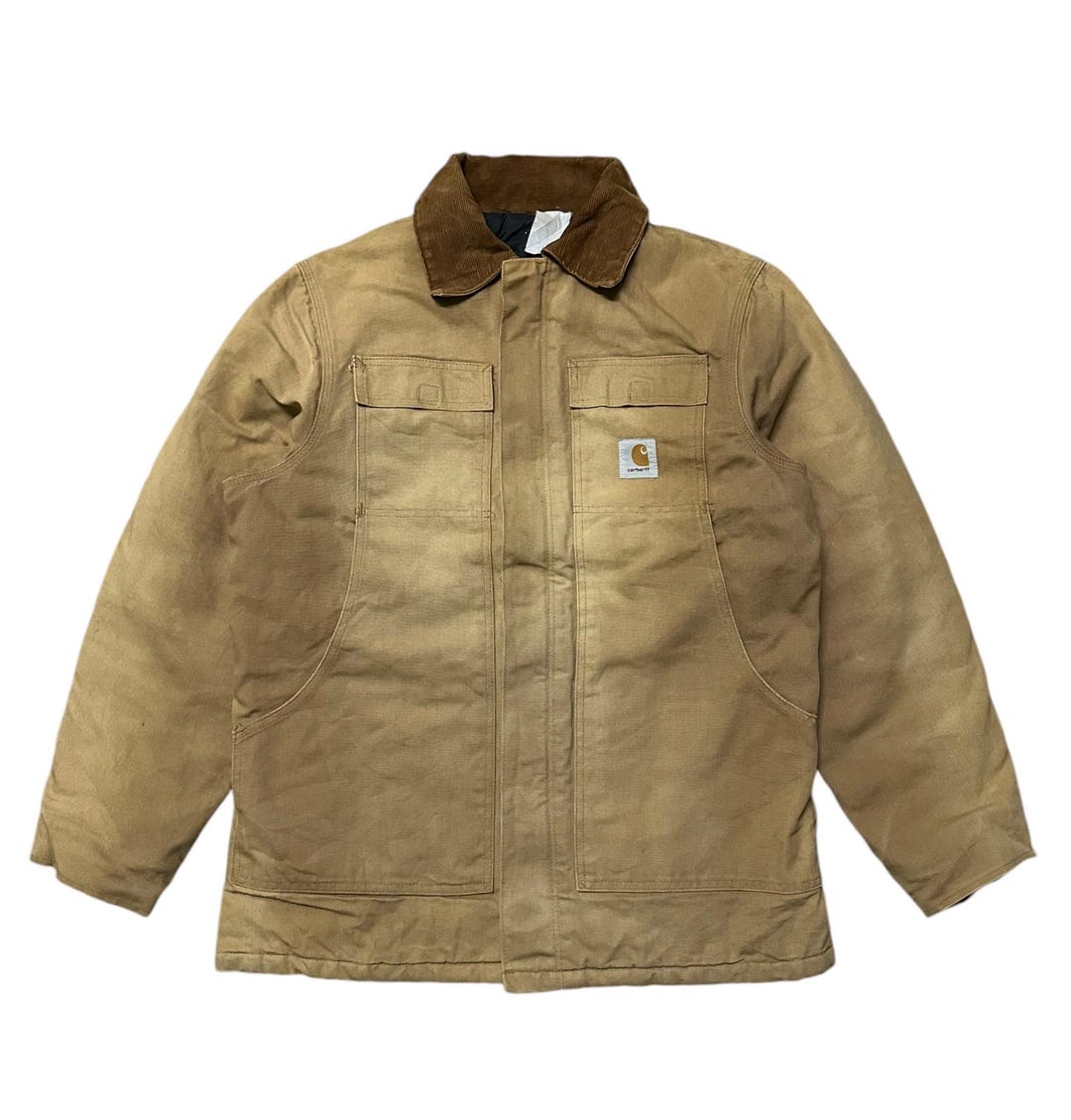Vintage Carhartt Artic Chore Jacket Brown Jacket Size L USA Made