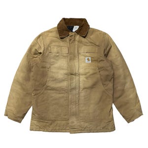 Vintage carhartt artic chore jacket brown jacket size L USA made