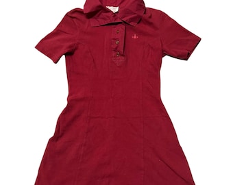 Vivienne Westwood Red Label Wahl rote Farbe Kleid Button up Polos Größe 2