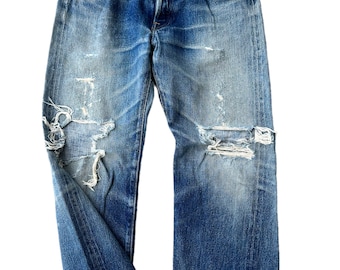 Vintage Denim rostige waschen Selvedge Denim Jeans