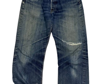 ヴィンテージ リアルマッコイズ セルビッジ ディストレスト ラスティウォッシュ ジーンズ サイズ 30x28