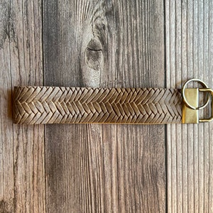 Faux leather keychains