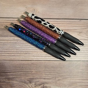 Glitter epoxy pens with gripper