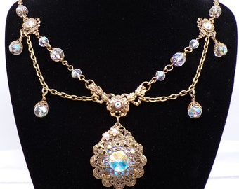 Crystal Fantasy Necklace and Earring Set- Morning Glory Designs
