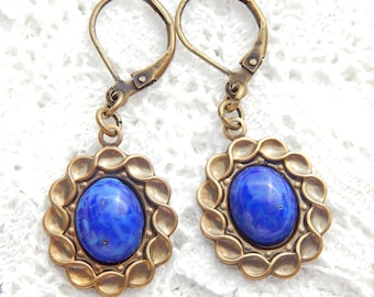 Bright Blue Earrings- Morning Glory Designs