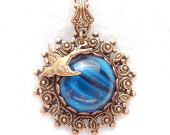 Blue Bird Pendant- Morning Glory Designs