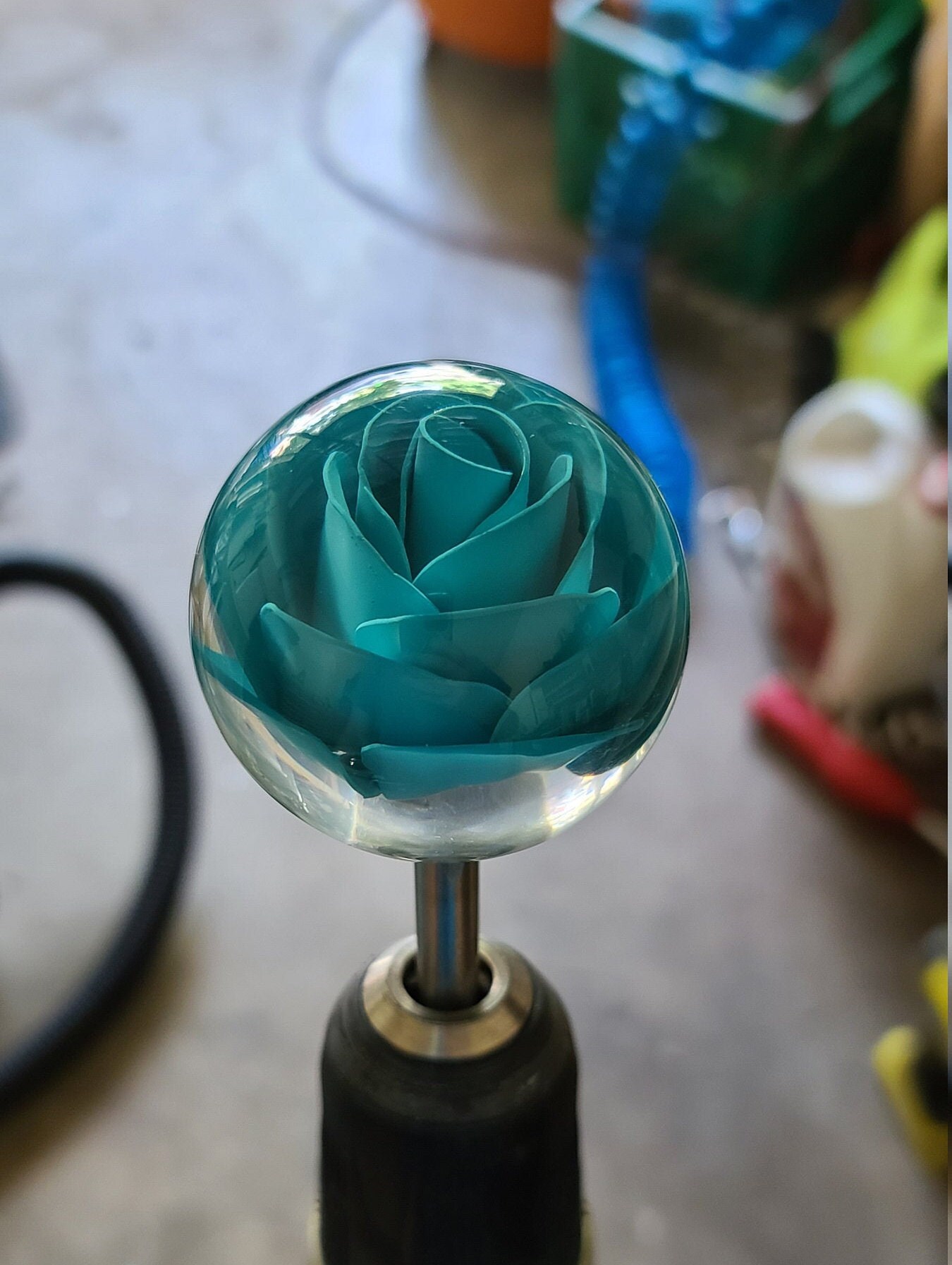 Aqua Teal Rose Underwater Shift Knob 60mm Hecho a pedido envío Etsy