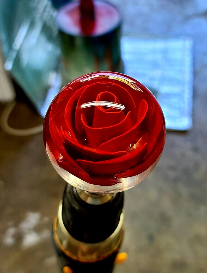 Resin Shift Knob Red Rose Underwater Custom Colors Available Etsy
