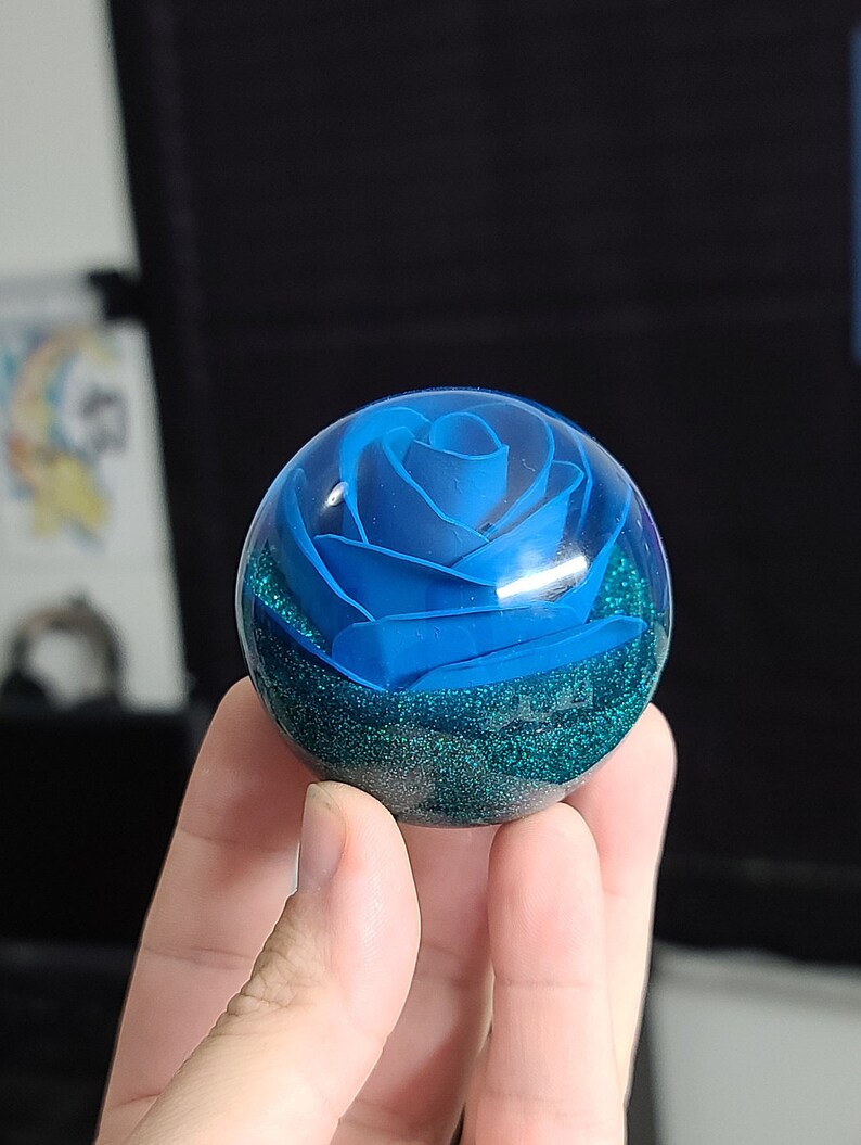 Shift Knob Custom Blue Rose Underwater 60mm Made to Order Free Etsy