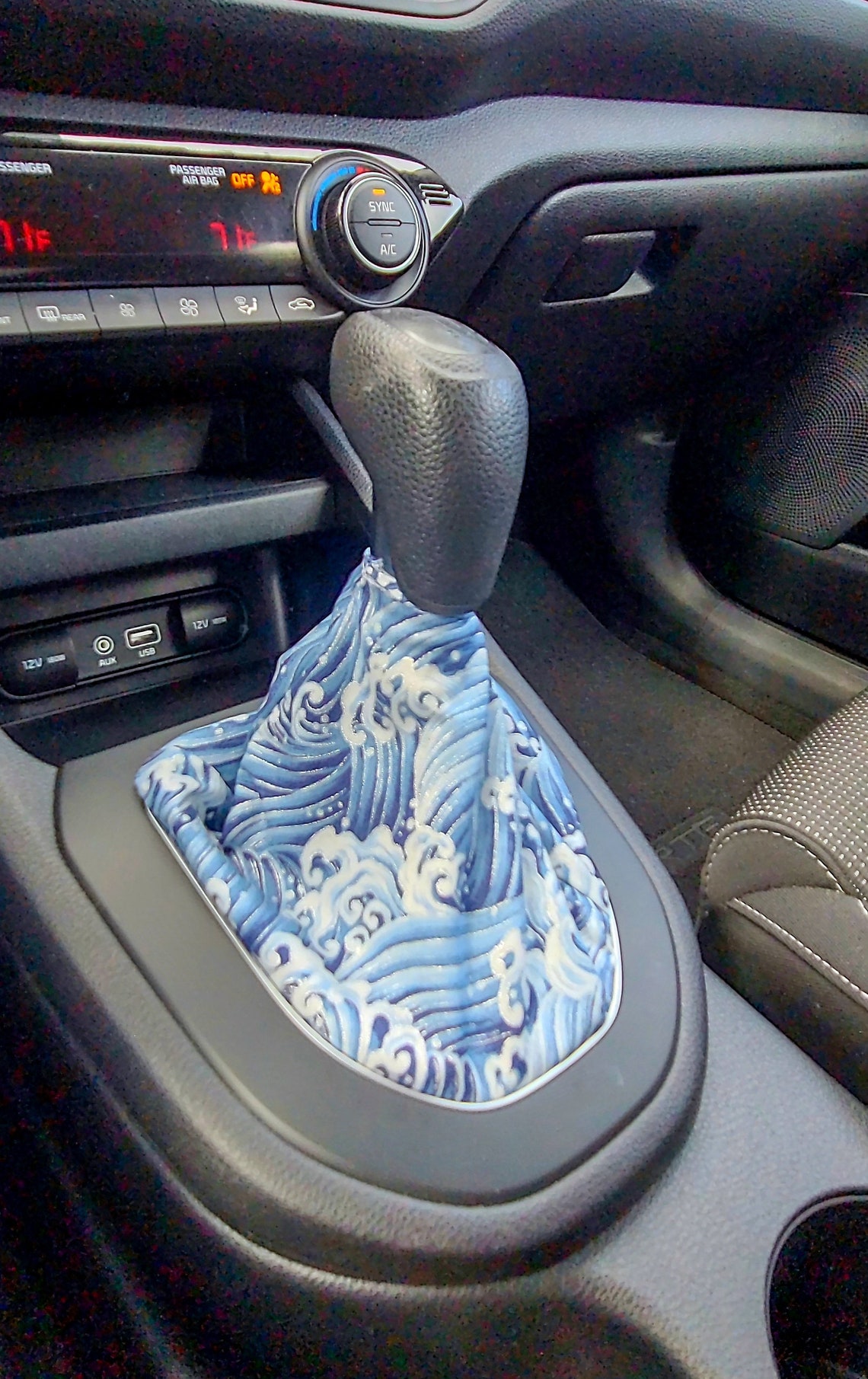 JDM Blue and Silver Waves Shift Boot Cover FREE SHIPPING in Etsy