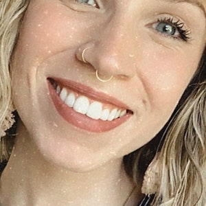 Nose Ring Hoop, Nose Piercing Jewelry in Rose Gold, Gold or Sterling Silver