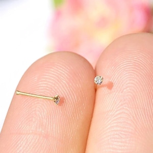 24K TINY Nose Stud Gold Nose Stud Nose Piercing Gold Nose Bone Diamond Nose Ring Gold Nose Ring 22g Nose Stud 22g Nose Ring Gold Nose Ring