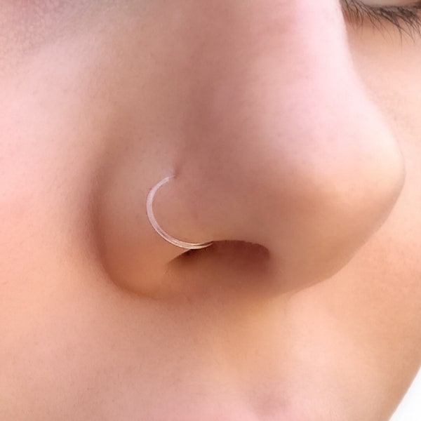 Clear Nose Ring Clear Nose Stud Clear Nose Retainer Clear Nose Bone Invisible Nose Stud Clear Nose Piercing Clear Nose Jewelry Retainer