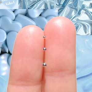 TEENY TINY Ball Nose Stud, Goujon de nez de calibre 22, Micro Nose Stud image 1