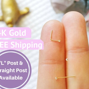 1mm MICRO Nose Stud Diamond, small nose ring, tiny nose stud 24k gold, diamond nose rings, micro nose studs micro nose rings, gold studs