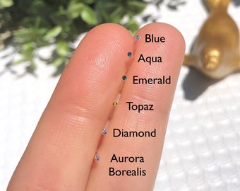 1mm SMALL Clear Nose Ring Nose Retainer Crystal Nose Stud Clear Nose Studs Tiny Nose Stud Nose Ring 20g Clear Nose Rings Nose Retainer