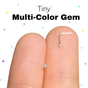 TINY Nose Piercing Small Nose Stud Crystal Nose Stud Tiny Nose Bones Nose Ring Stud Nose Jewellery Micro Nose Studs Delicate Nose Ring