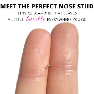 マイクロ 18g CZ ダイヤモンド ノーズスタッド タイニー ノーズスタッド