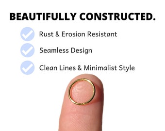 Thin Nose Ring Septum Ring Helix Earring Hoop Cartilage Earring Rose Gold Nose Hoops 22g 20 Gauge 18g 16g Small Nose Hoops Forward Helix