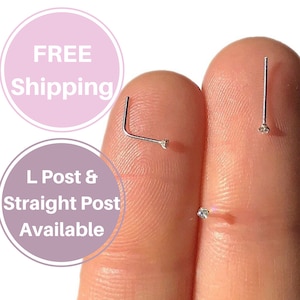 Teeny TINY 1mm Sterling Silver Nose Stud 1mm Nose Studs Nose Rings 22g Barely There Nose Studs