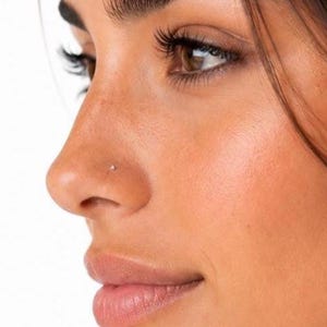 Tiny 1mm CZ Diamond Nose Studs: 18K Gold, 18K Rose Gold, Sterling Silver