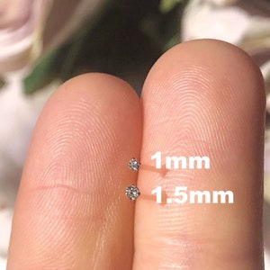 18K TEENY TINY 1mm Rose Gold Nose Stud, Nose Ring, Rose Gold Nose Stud, Rose Gold Nose Ring, Gold Nose Stud, Dot Nose Stud, Tiny Nose Ring