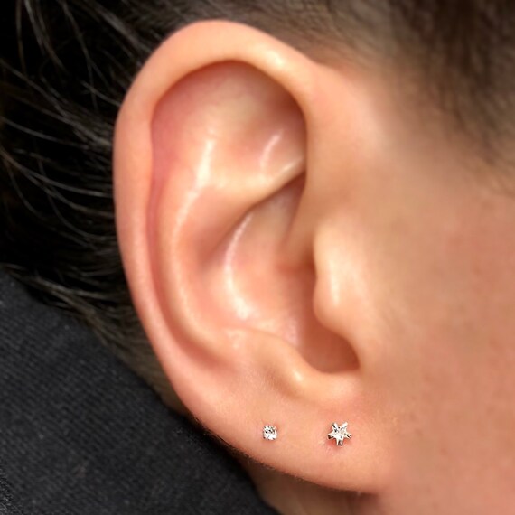Tiny hotsell star studs