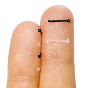 BioFlex Nose Stud, Nose Piercing Retainer, Non Metal Nose Ring, Plastic Nose Rings by BLUEBERRYVELVETSHOP