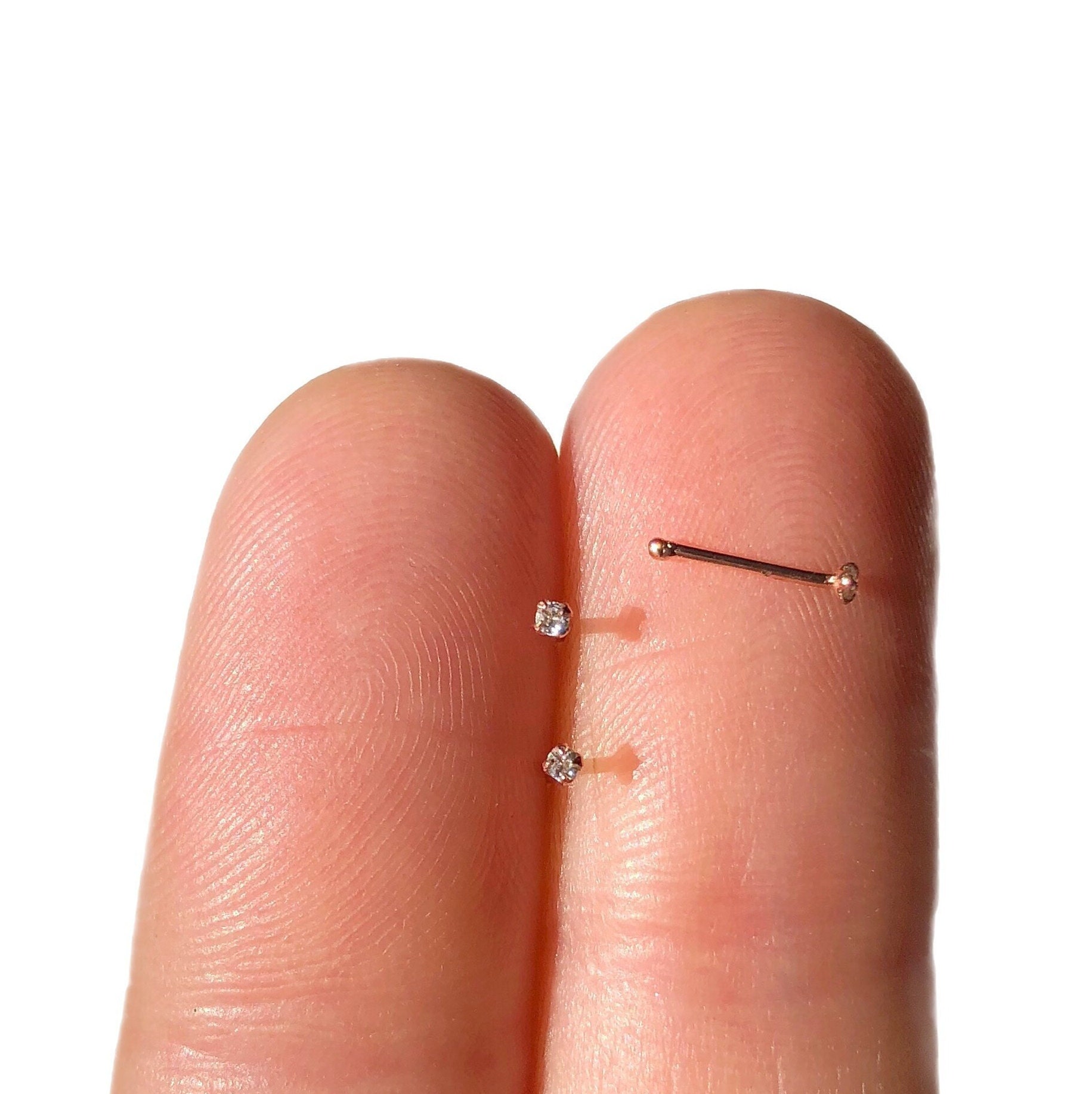 TINY Nose Stud Micro Nose Ring Stud Nose Rings Diamond Nose Etsy
