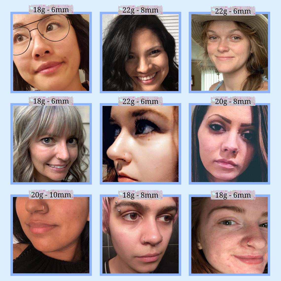 DAINTY Nose Ring Hoops Nose Stud Rose Gold Nose Hoops 鼻輪 Etsy