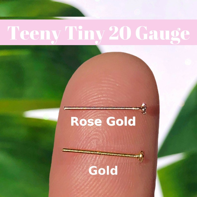 TINY 20 Gauge Nose Stud L Shaped Nose Ring 22g 20g 18g Nose Etsy
