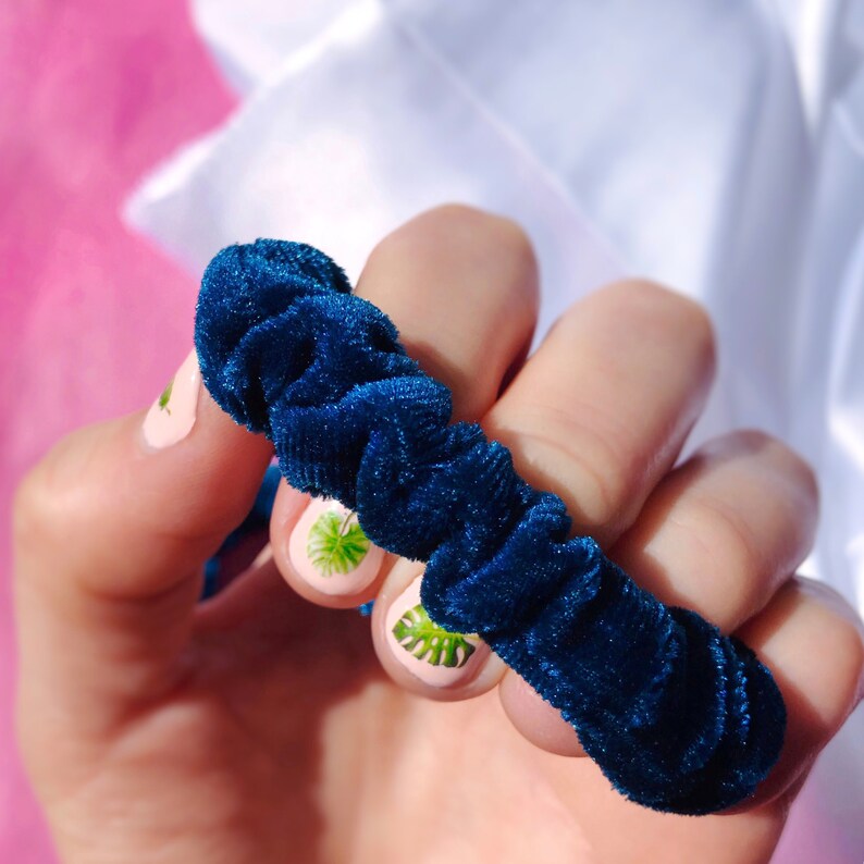 VELVET Scrunchy Set Hair Ties Velvet Scrunchie 90s Hair Etsy