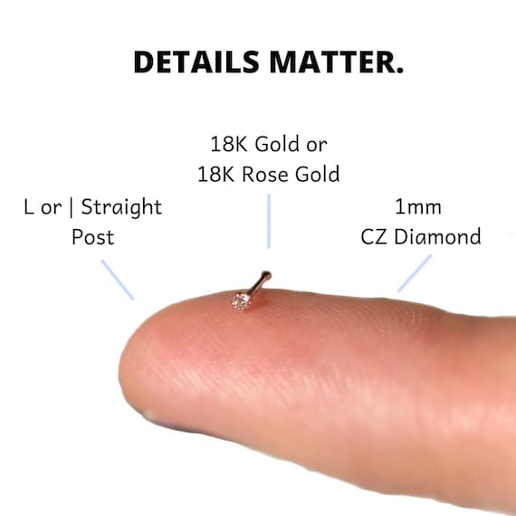 Nose stud 18g best sale