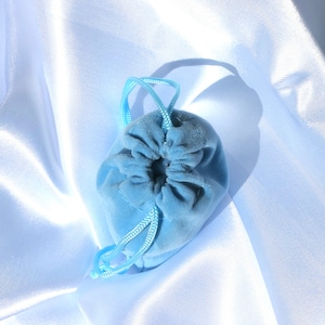 Drawstrings Velvet Bags for Jewelry, Gift, Wedding Favors, Candy Bags, Party Favors, Bridal Shower &quot;Something Blue&quot;