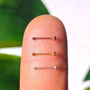 MICRO Nose Bones Tiny 1mm Nose Stud Nose Ring Silver Nose Stud 22 Gauge Rose Gold Nose Ring Stud 1mm Nose Stud Tiny Nose Ring 1mm Nose Bone