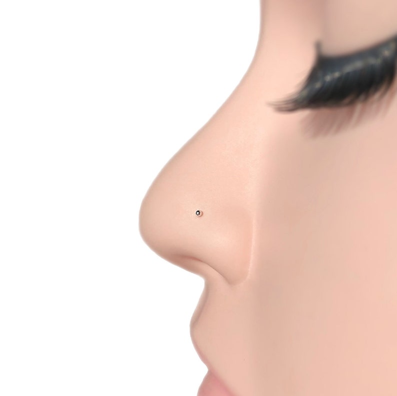 Micro Ball Nose Stud Gold Ball Nose Stud Gold Nose Ring 22 Etsy