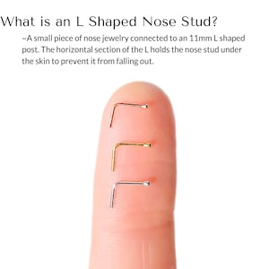 TEENY TINY Ball Nose Stud, 22 Gauge Nose Stud, Micro Nose Stud Stud, .75mm, L Post