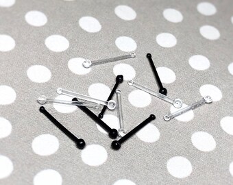 20G Piercing Naso Trasparente - In Plastica Flessibile, Per Lavoro O MRI - Foto 3