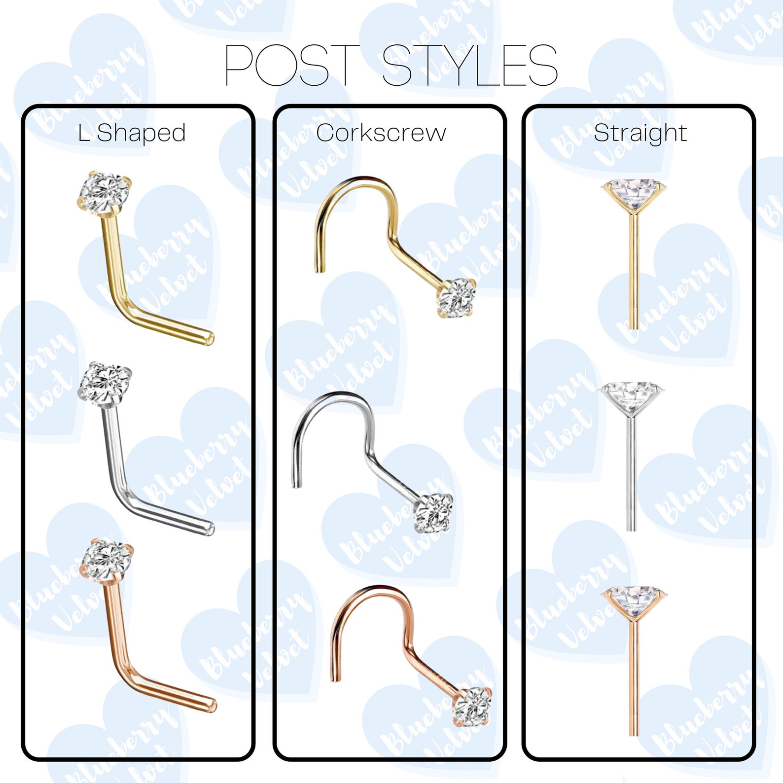 22g 20g 18g TINY Nose Stud 1mm Sterling Silver Nose Stud Nose | Etsy