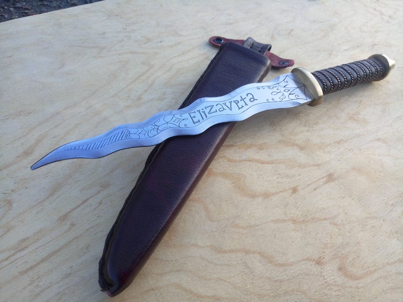 The Wavy Dagger Of The Dark Magician From The Universe Of The Etsy