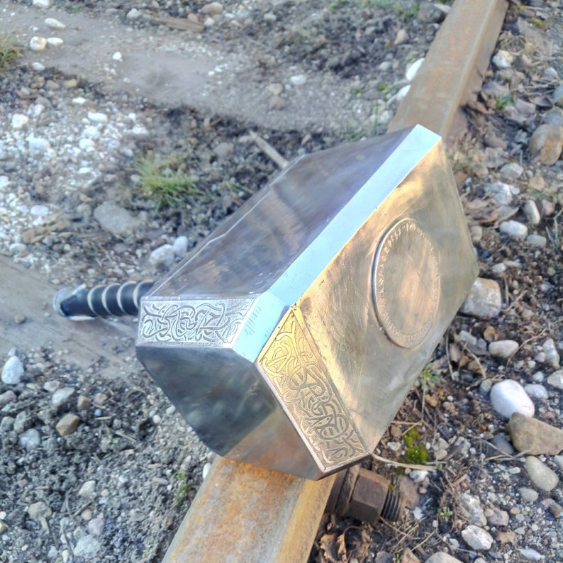 Steel Thor's Hammer Mjolnir Etsy