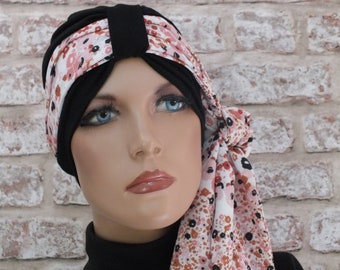 Chemo Jersey Hat Headwear Turban and scarf for hair loss Cancer Leukemia