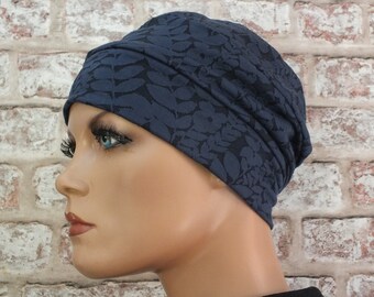 jersey hat lace effect headwear fully lined  for hair loss, chemo, cancer, (Deone)