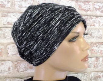 jersey hat , fully lined slouchy headwear for hair loss, chemo, cancer  (Elen)