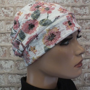 summer jersey hat, fully lined, for hair loss, cancer, chemo, alopecia, (Sabrena)