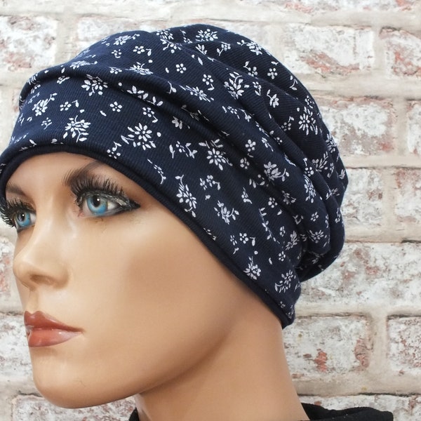 jersey hat headwear fully lined  for hair loss, chemo, cancer, (Alaina)