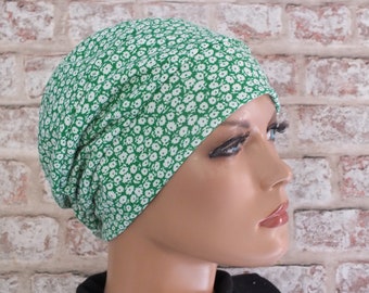 Summer jersey or light weight slouchy hat ,fully lined , for hair loss, chemo, cancer, alopecia.( Adair )