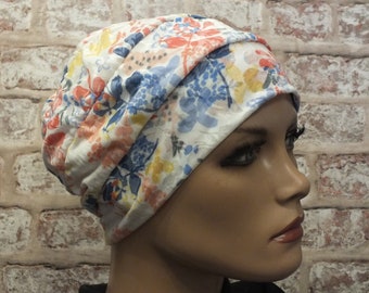 summer jersey hat for hair loss, chemo, cancer, fully lined. ( Imazy)