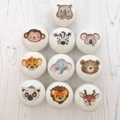 Nursery Decor Drawer Knobs Safari Animal Knobs Jungle Etsy UK